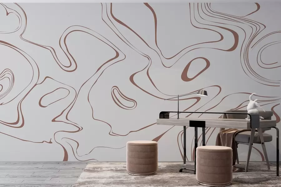 wall murals Апстрактне линије у неутралним тоновима w00634