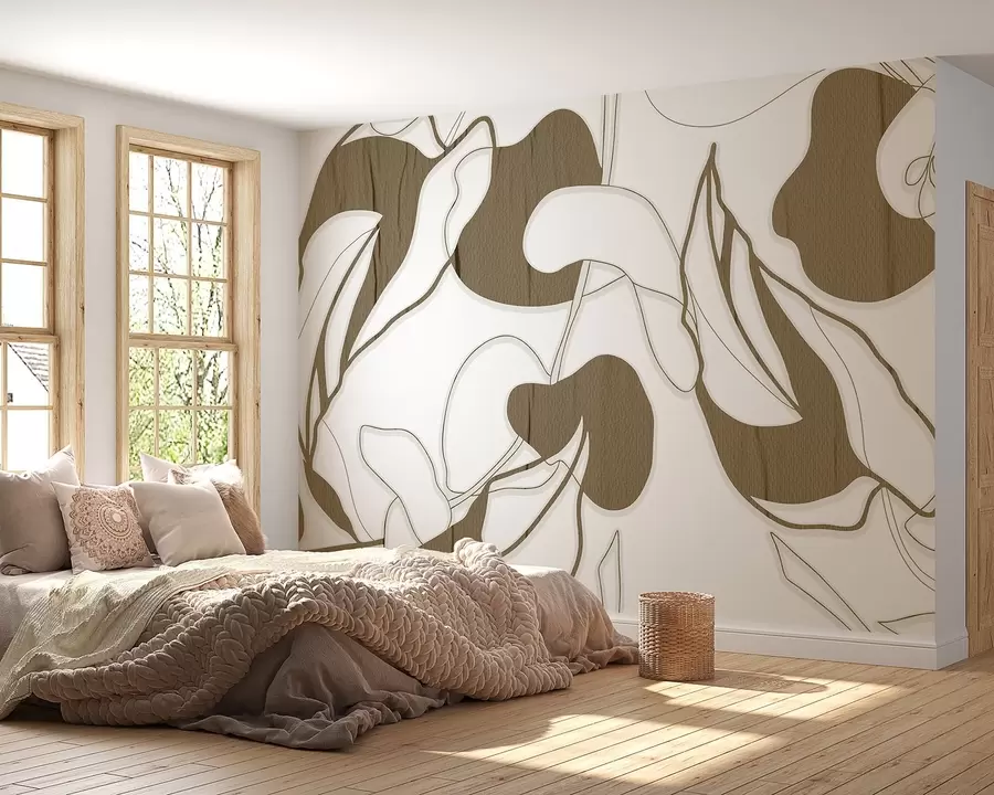 wall murals Елегантни апстрактни цветни узорци у нијансама w00833