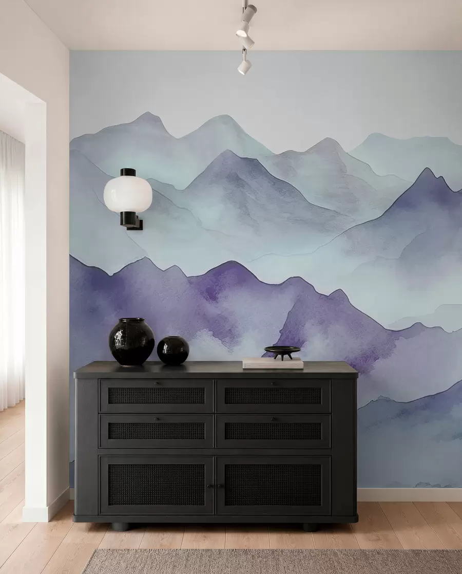 wall murals Магловите планине у меким нијансама w00841v1