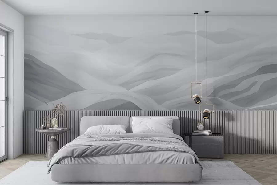 wall murals Магловити планински таласи w02034