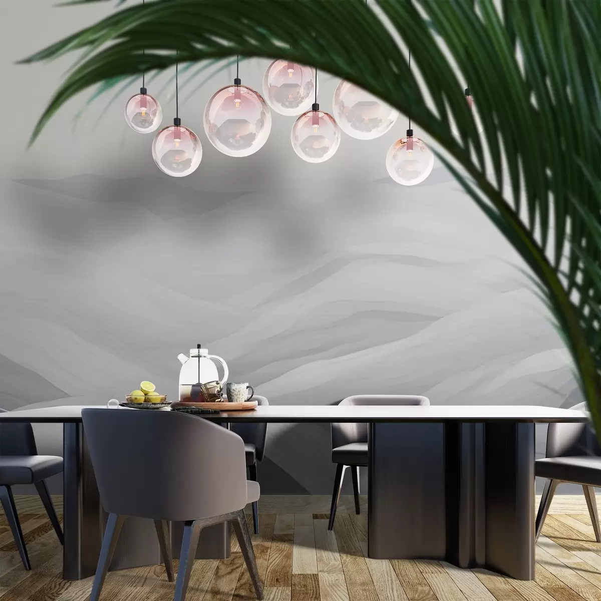 wall murals Магловити планински таласи w02034