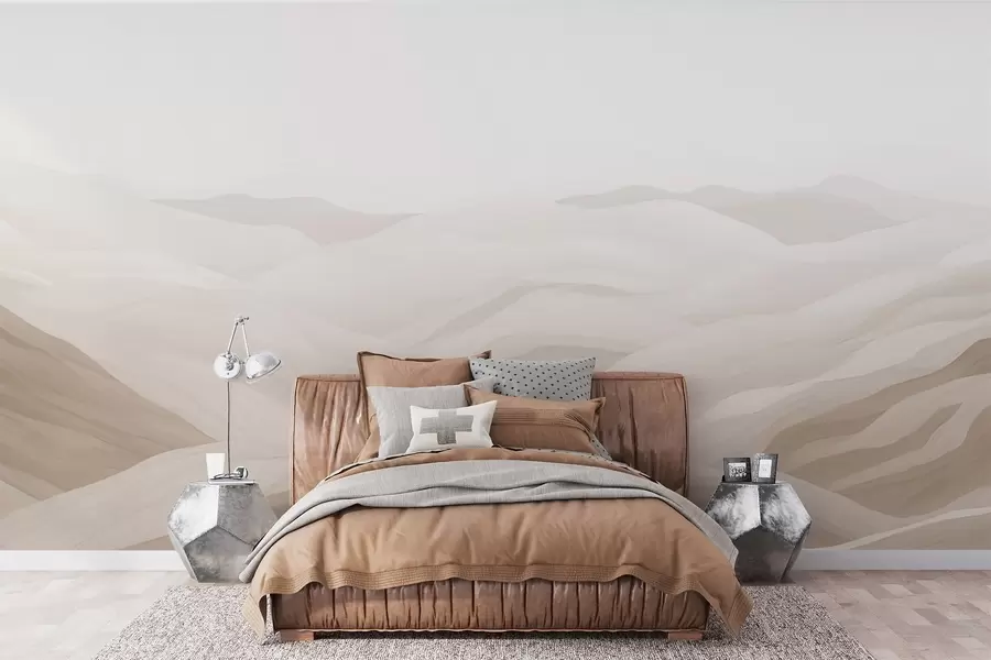 wall murals Магловити планински таласи w02034v1