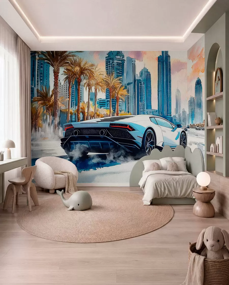 wall murals Vožnja palminom avenijom w01963