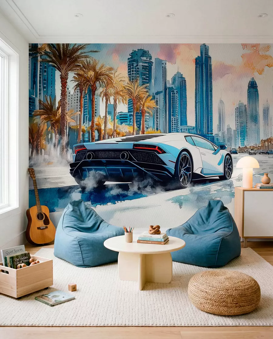 wall murals Vožnja palminom avenijom w01963