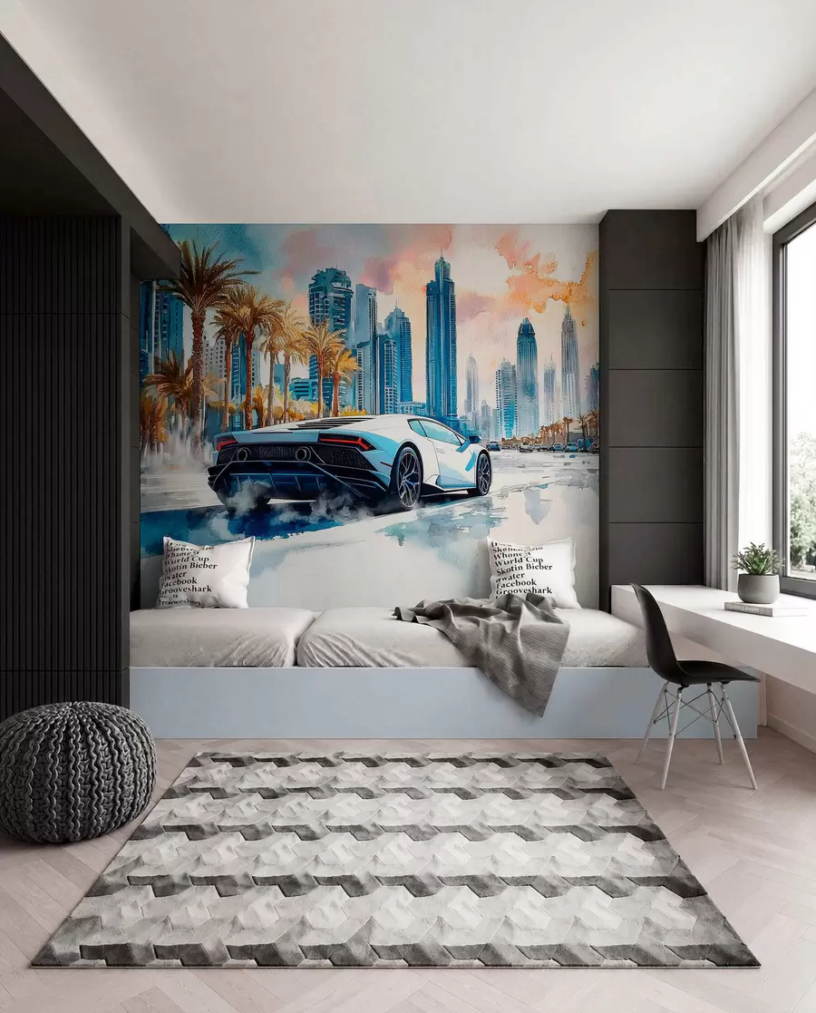 wall murals Vožnja palminom avenijom w01963