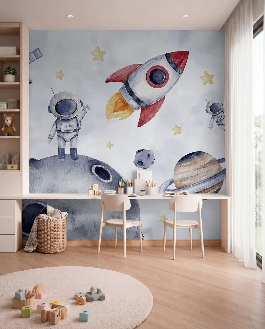 wall murals Mali astronauti u letu w01461