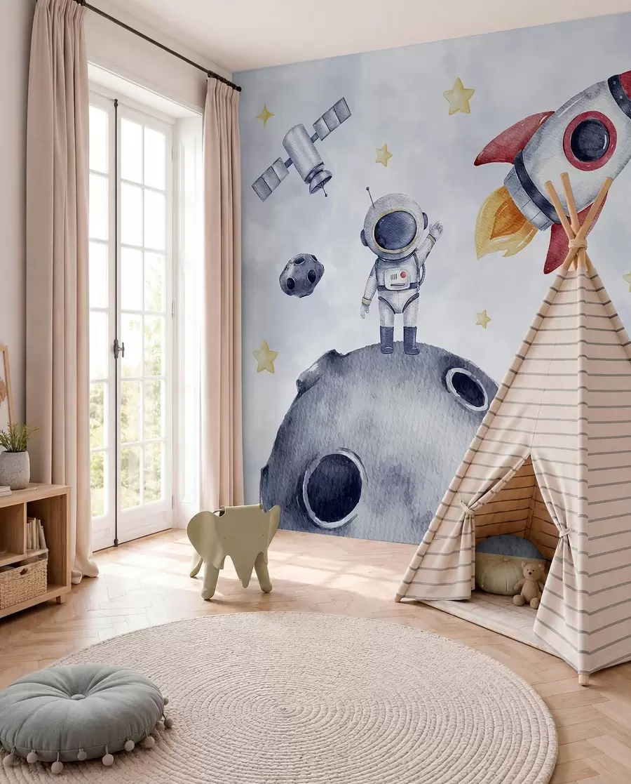 wall murals Mali astronauti u letu w01461