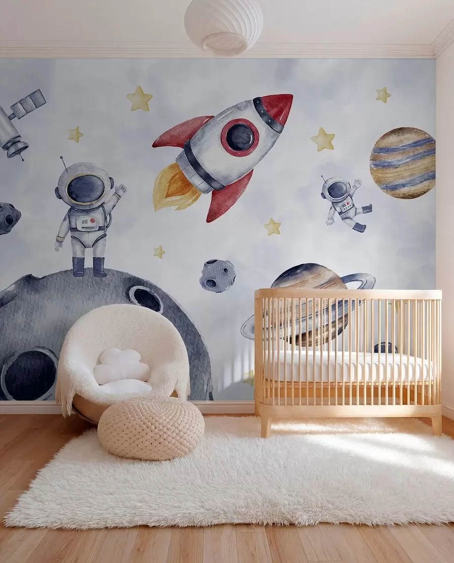 wall murals Mali astronauti u letu w01461