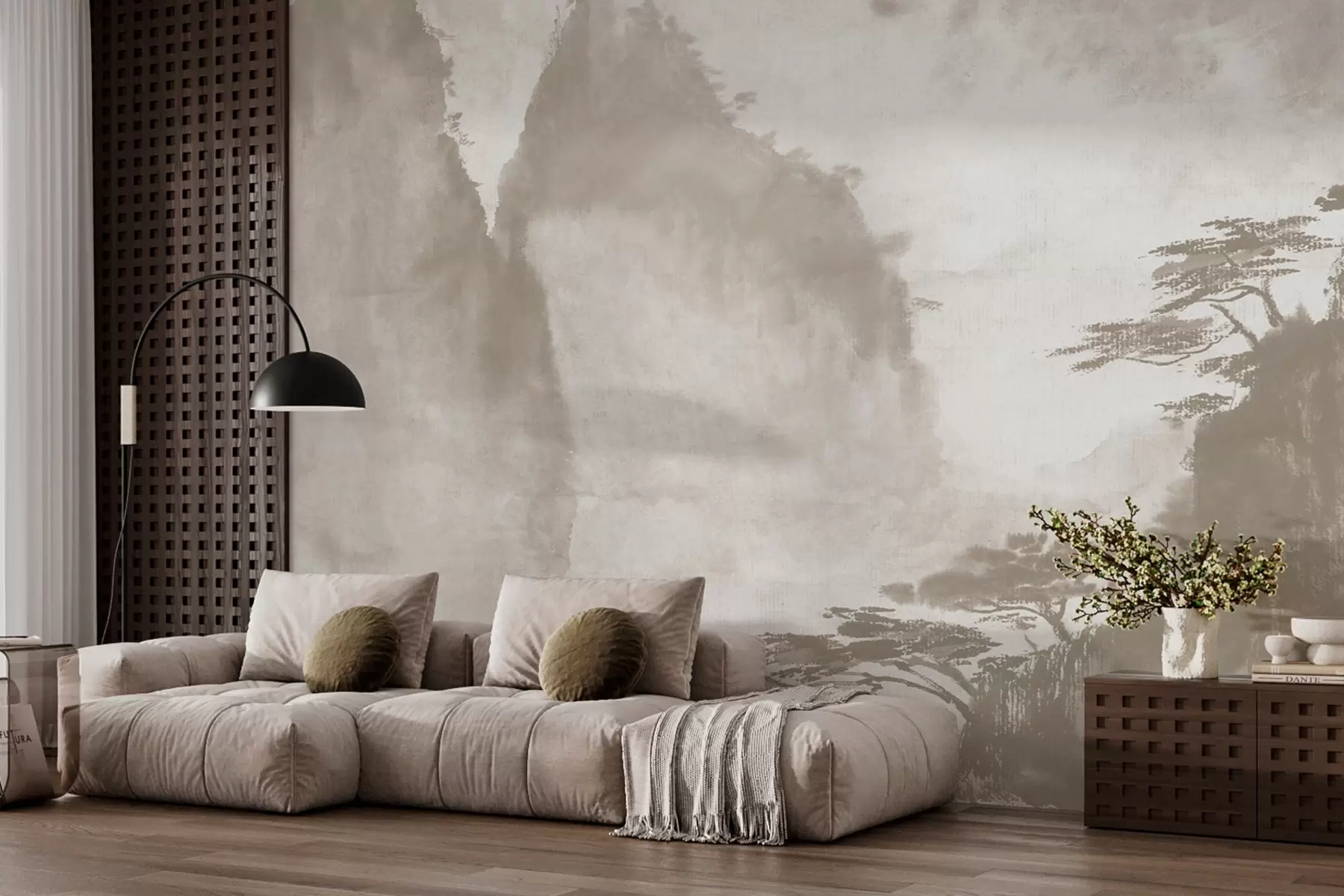 wall murals Мирне планине са грациозним дрвећем u98743