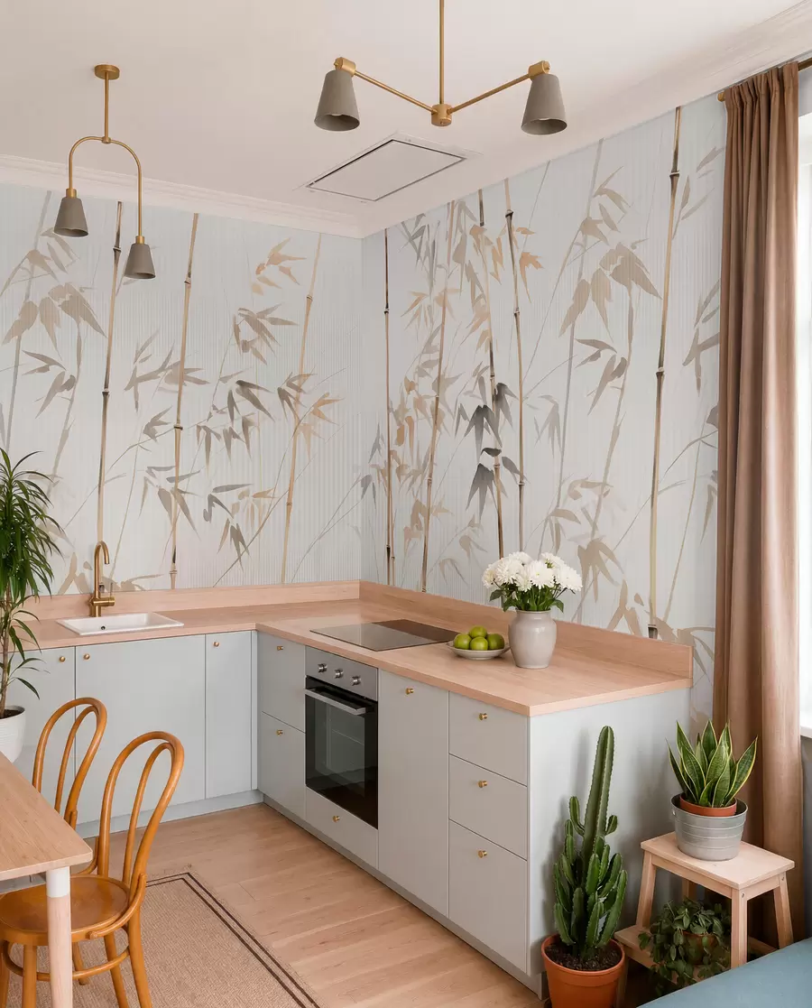 wall murals Акварел бамбус w08390