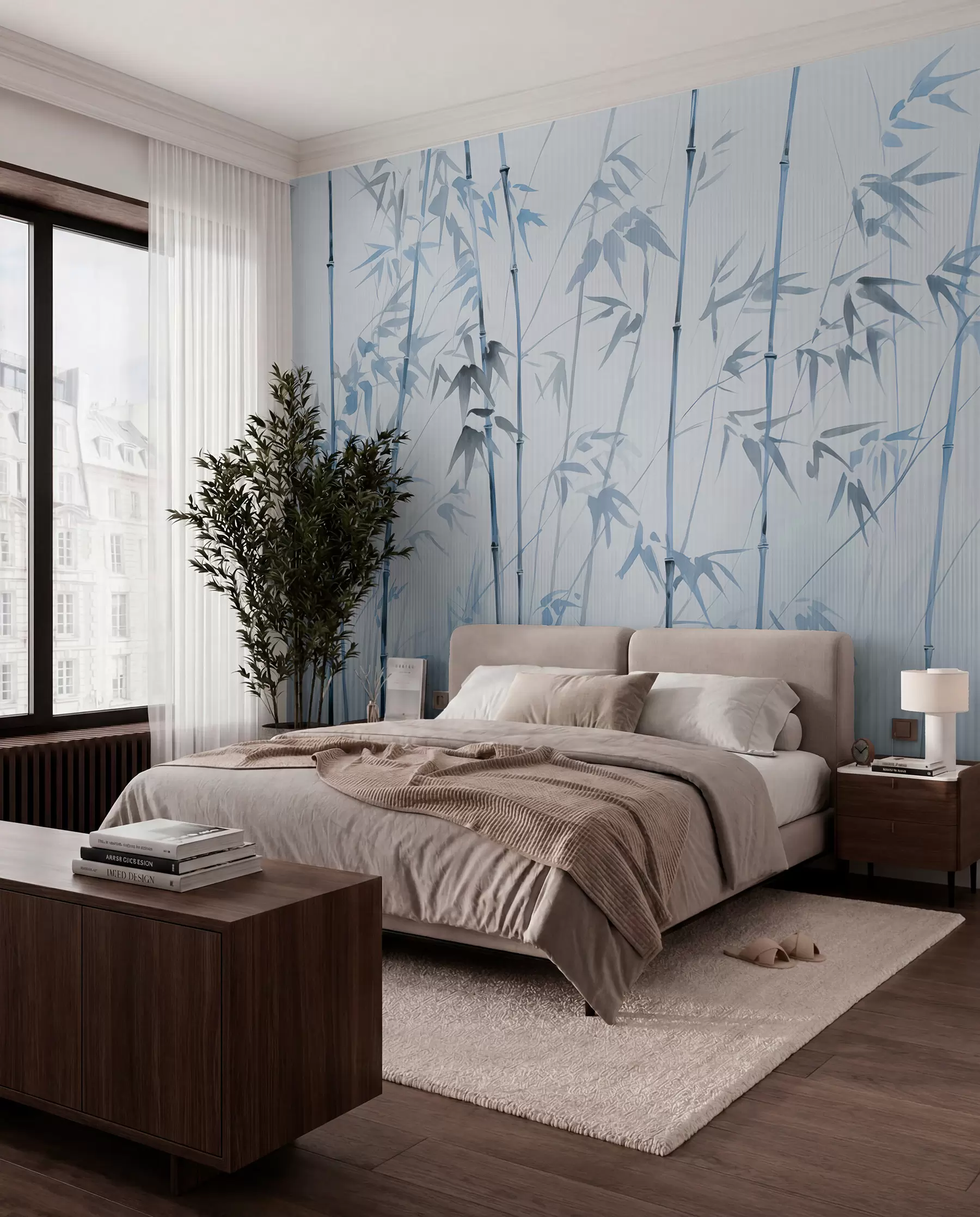wall murals Акварел бамбус w08390v1