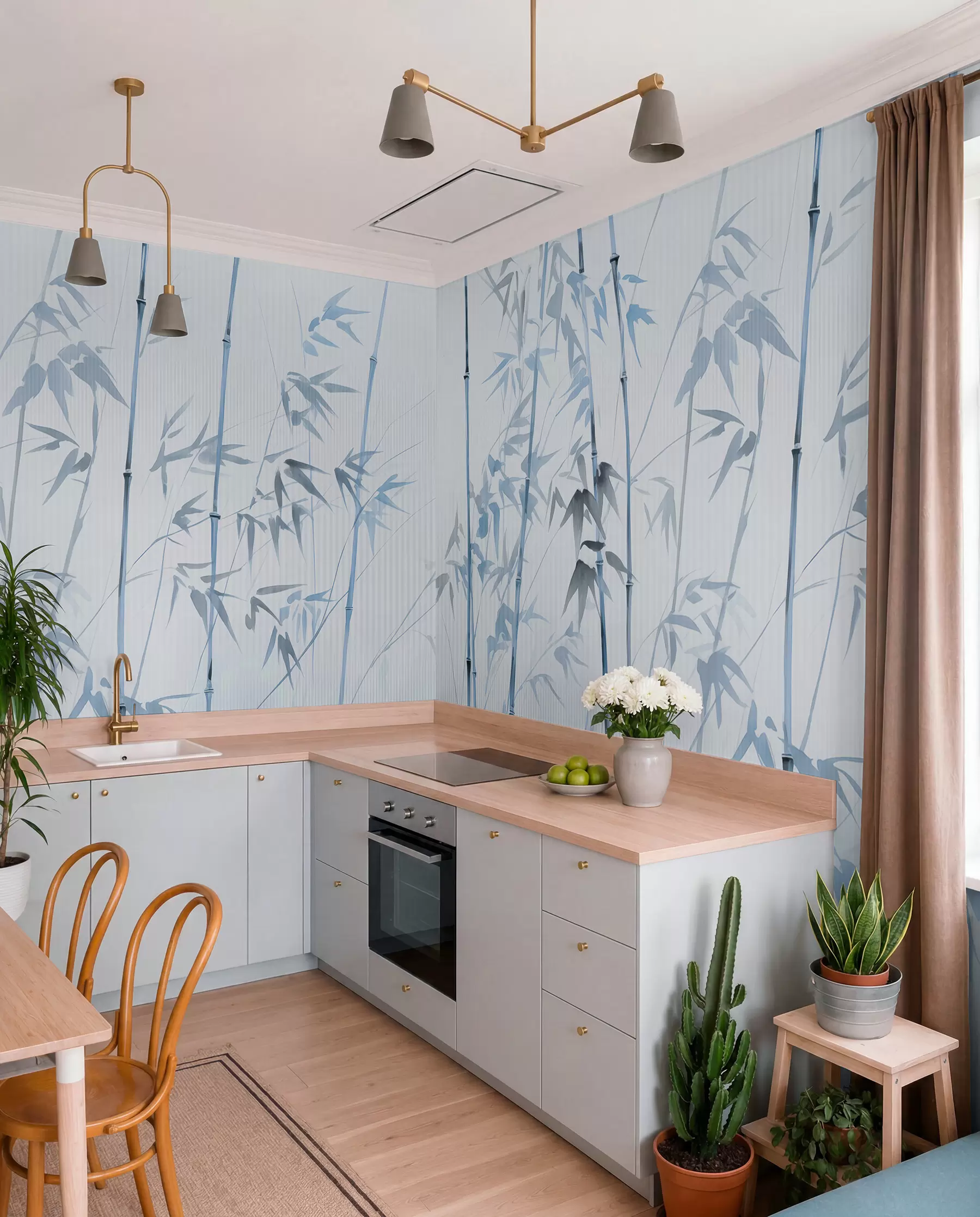 wall murals Акварел бамбус w08390v1
