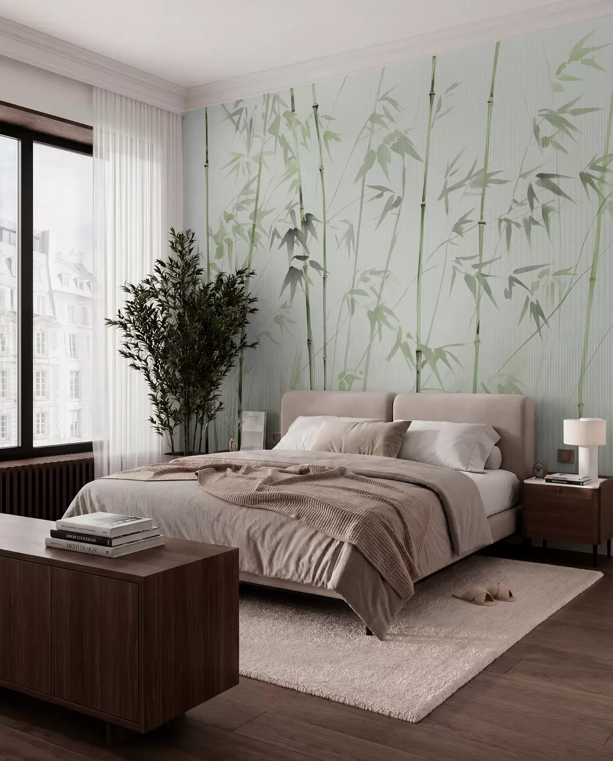 wall murals Акварел бамбус w08390v2