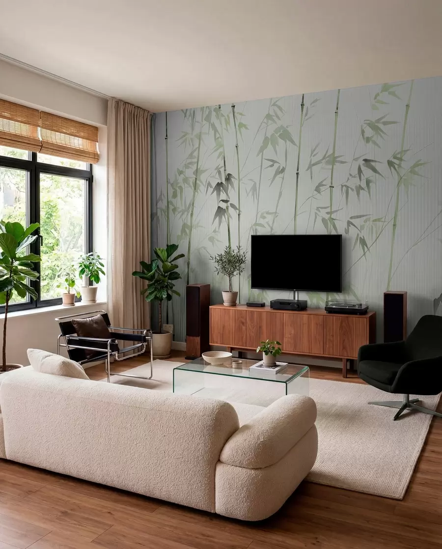 wall murals Акварел бамбус w08390v2