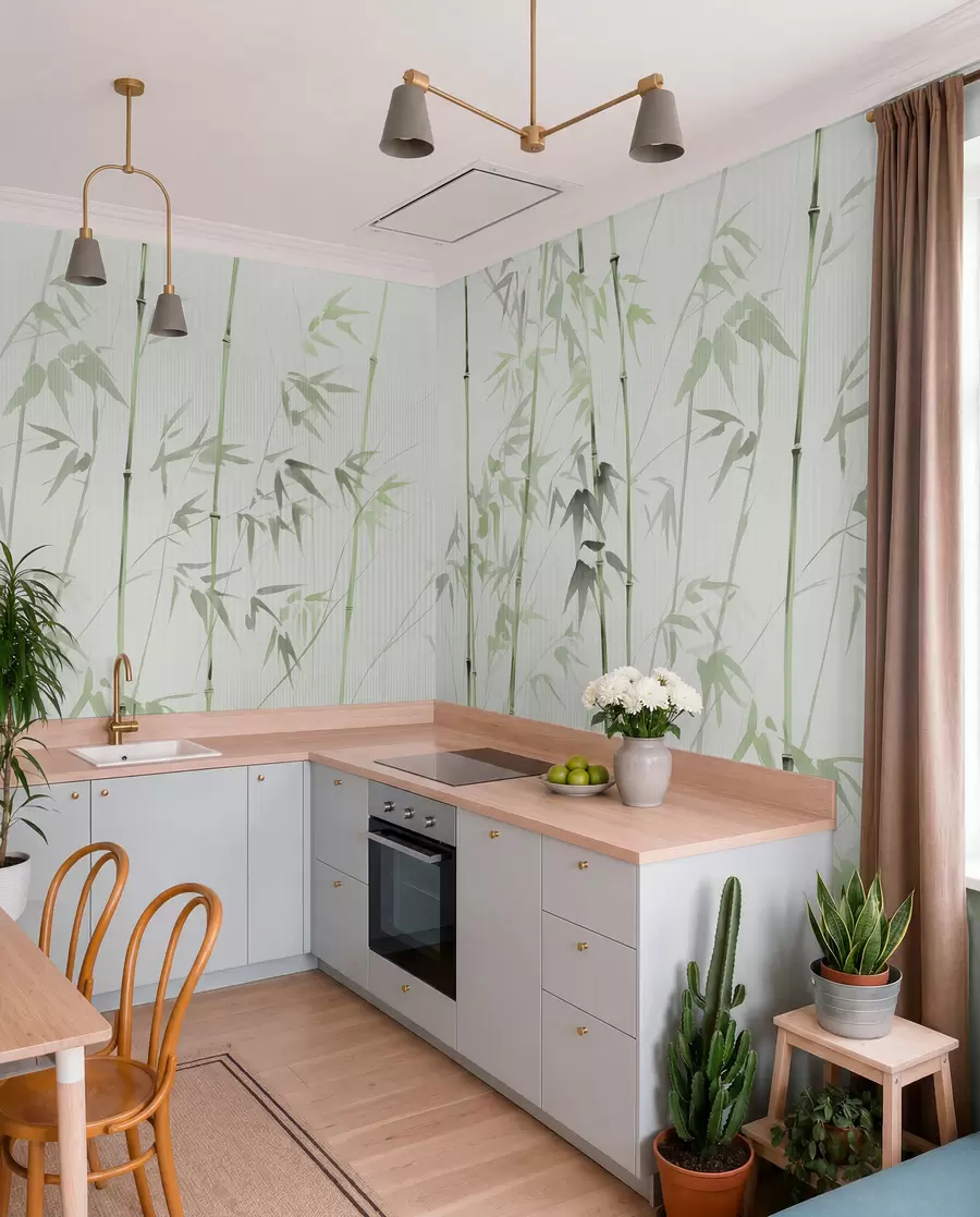 wall murals Акварел бамбус w08390v2