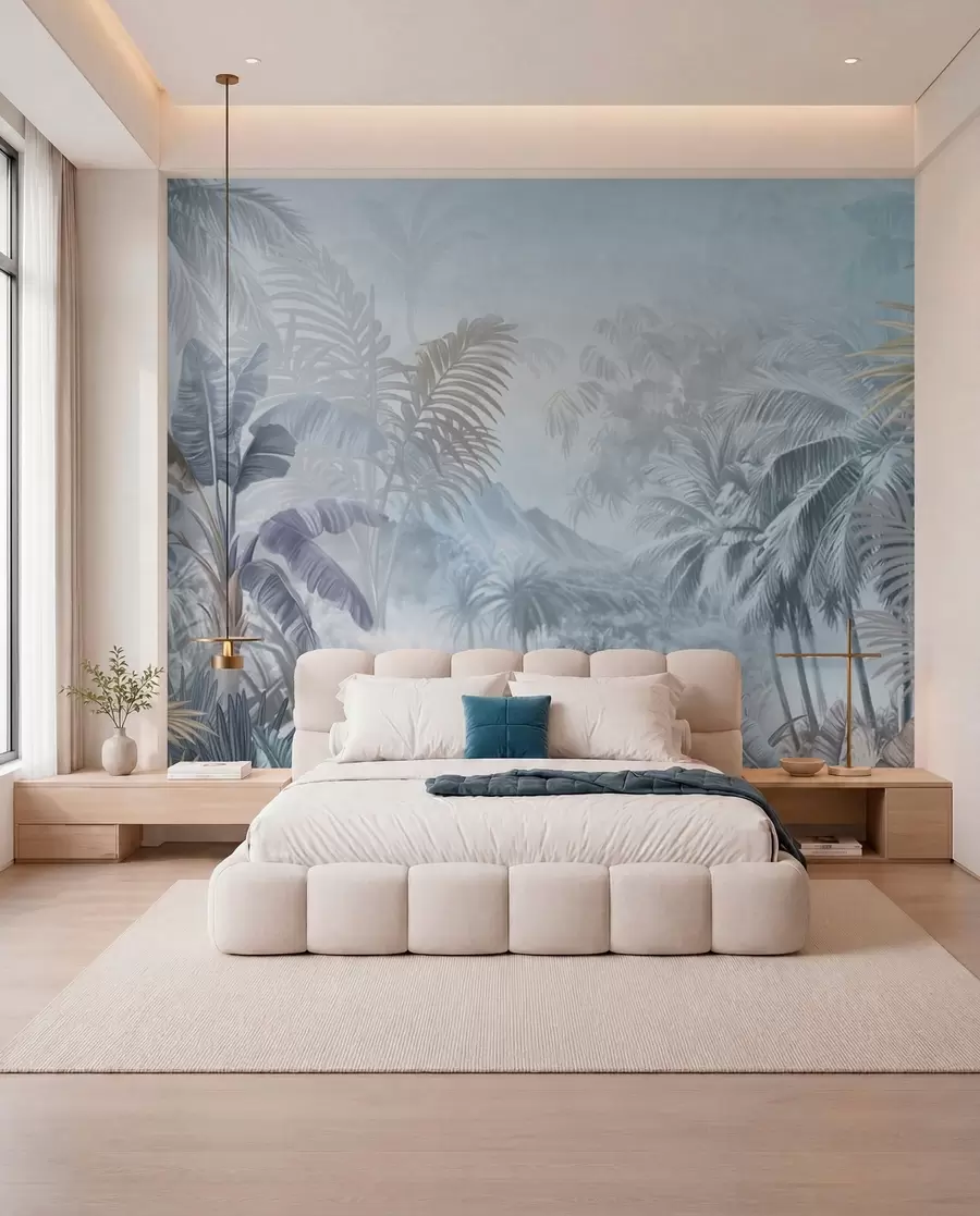 wall murals Тропска шума у меким плавим тоновима w01931