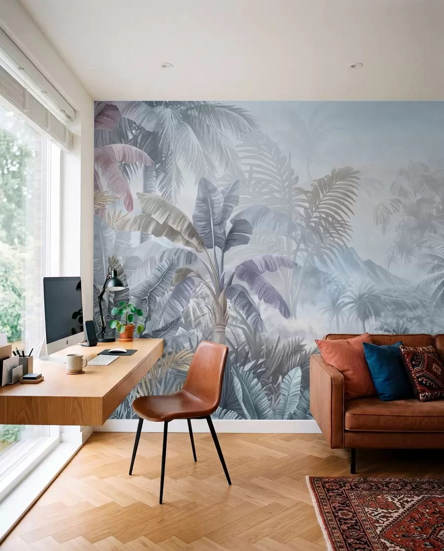 wall murals Тропска шума у меким плавим тоновима w01931