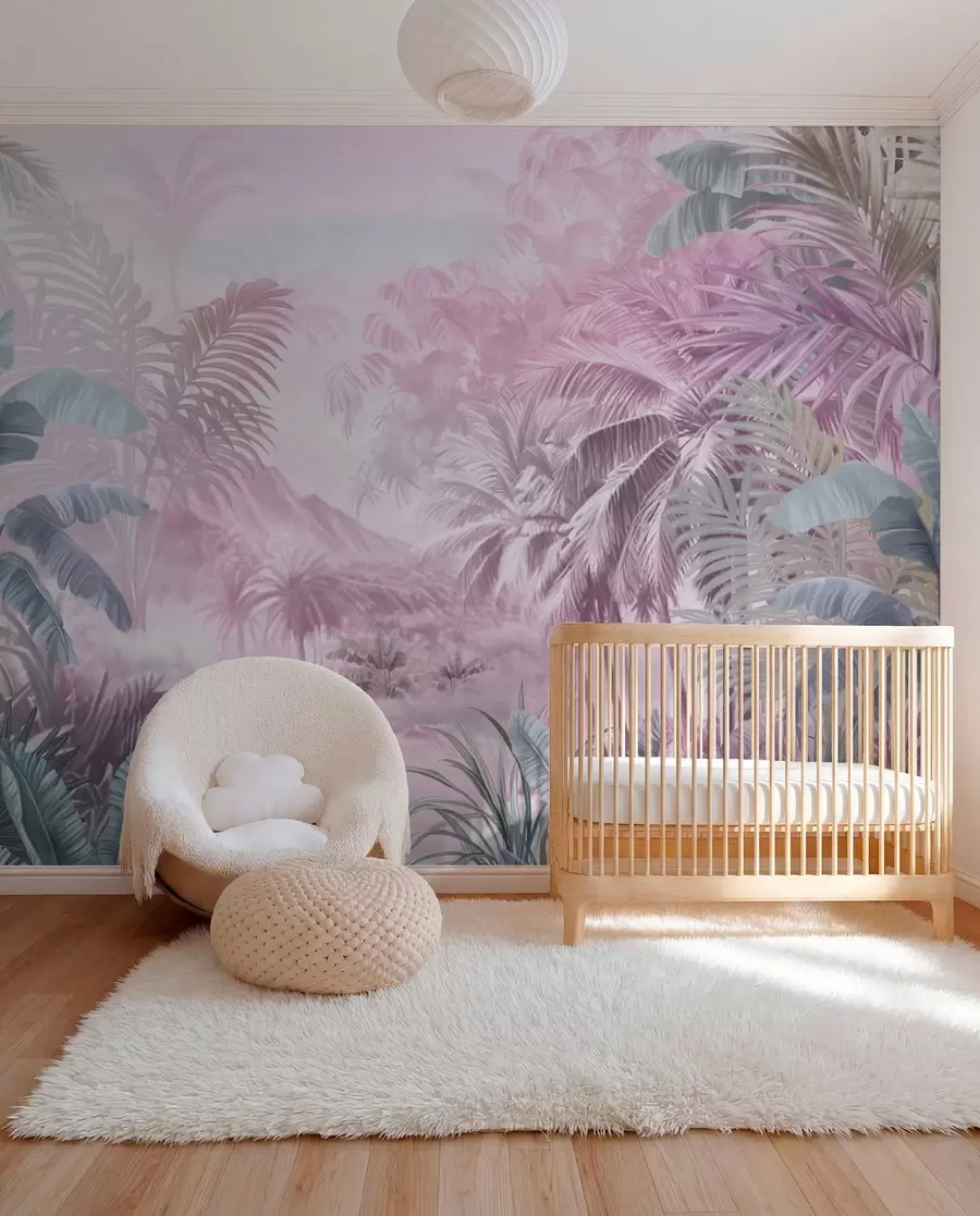 wall murals Прашума у нежним ружичастим тоновима w01931v3