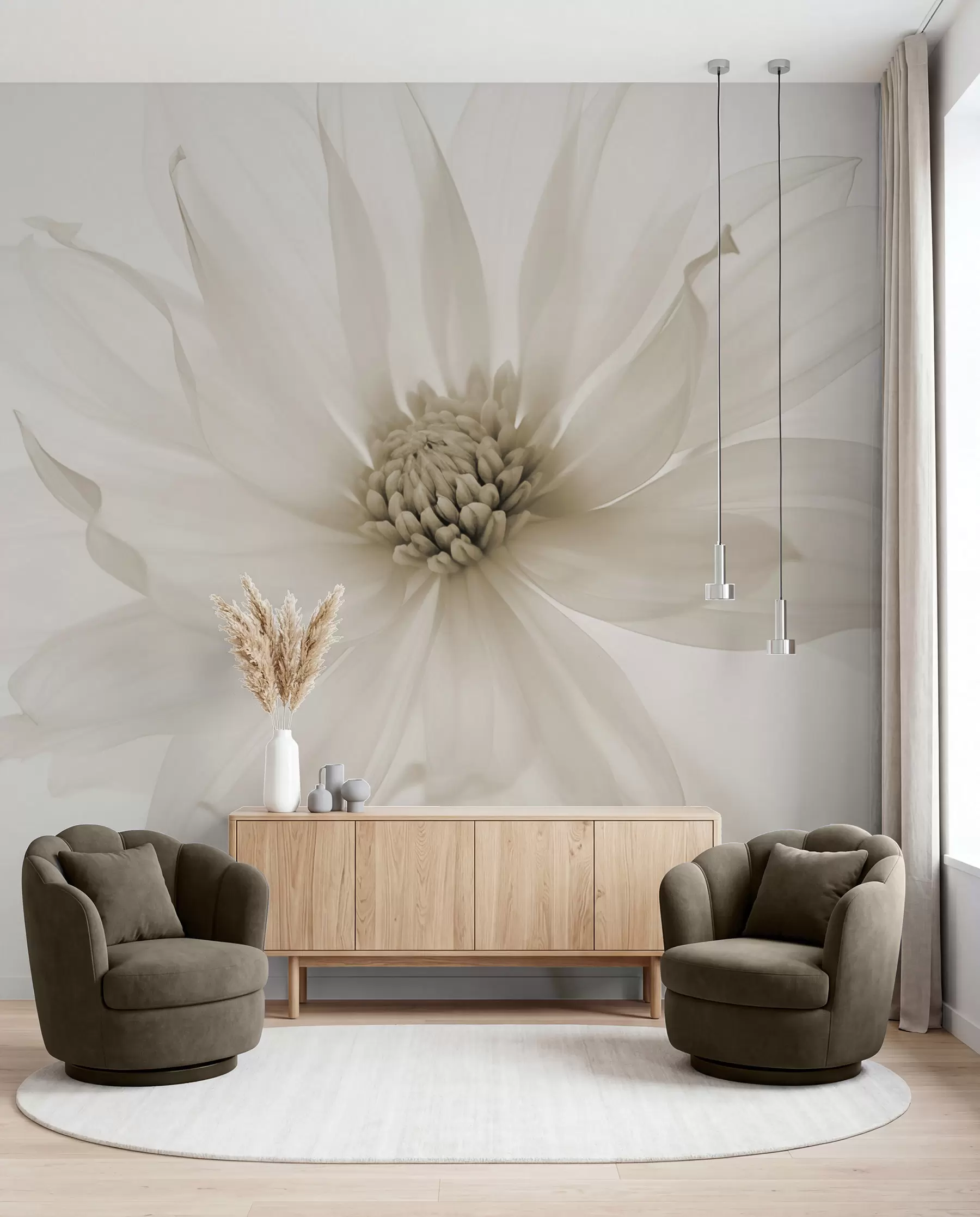 wall murals Деликатни беж цвет на светлој позадини w02077v1