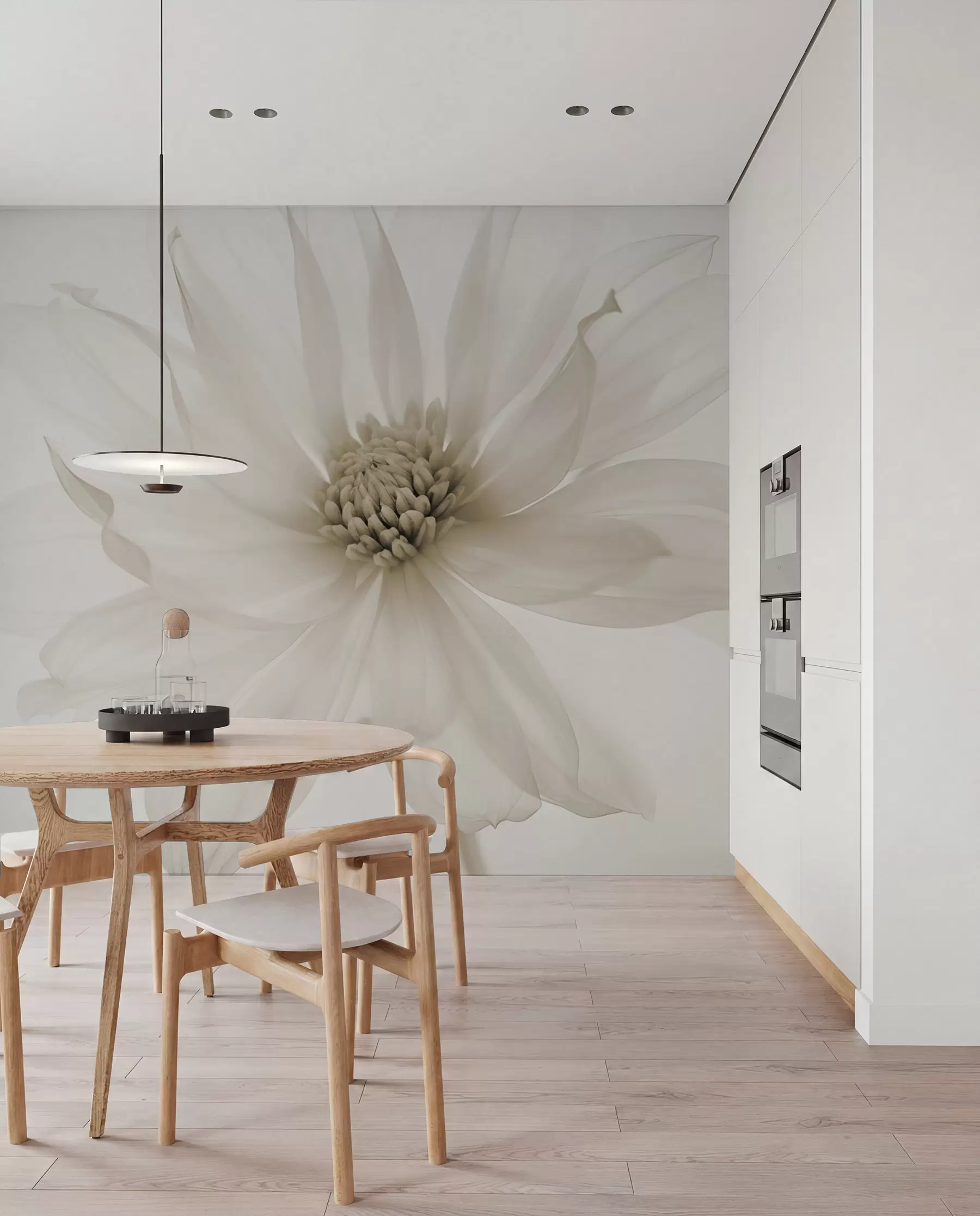 wall murals Деликатни беж цвет на светлој позадини w02077v1