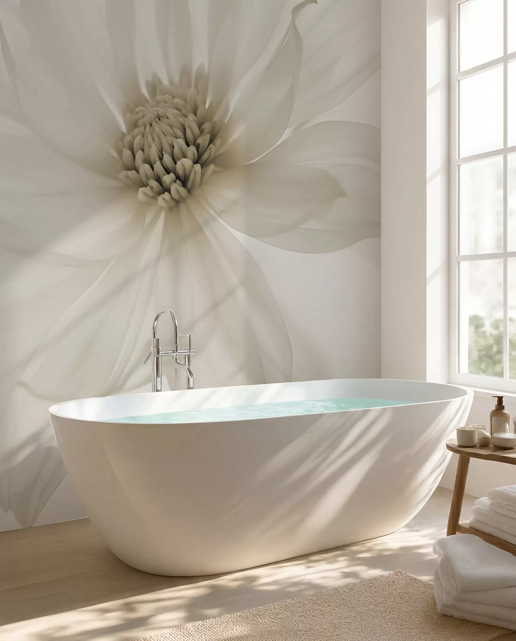 wall murals Деликатни беж цвет на светлој позадини w02077v1