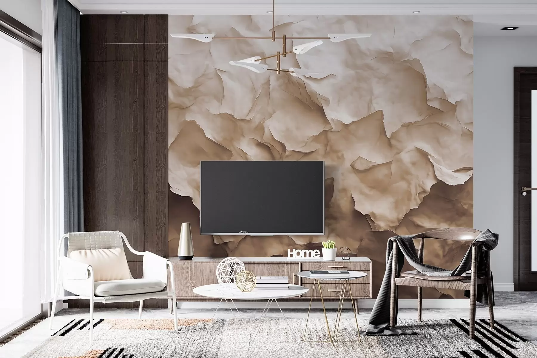 wall murals Беж и бела градијент текстура w02067v1