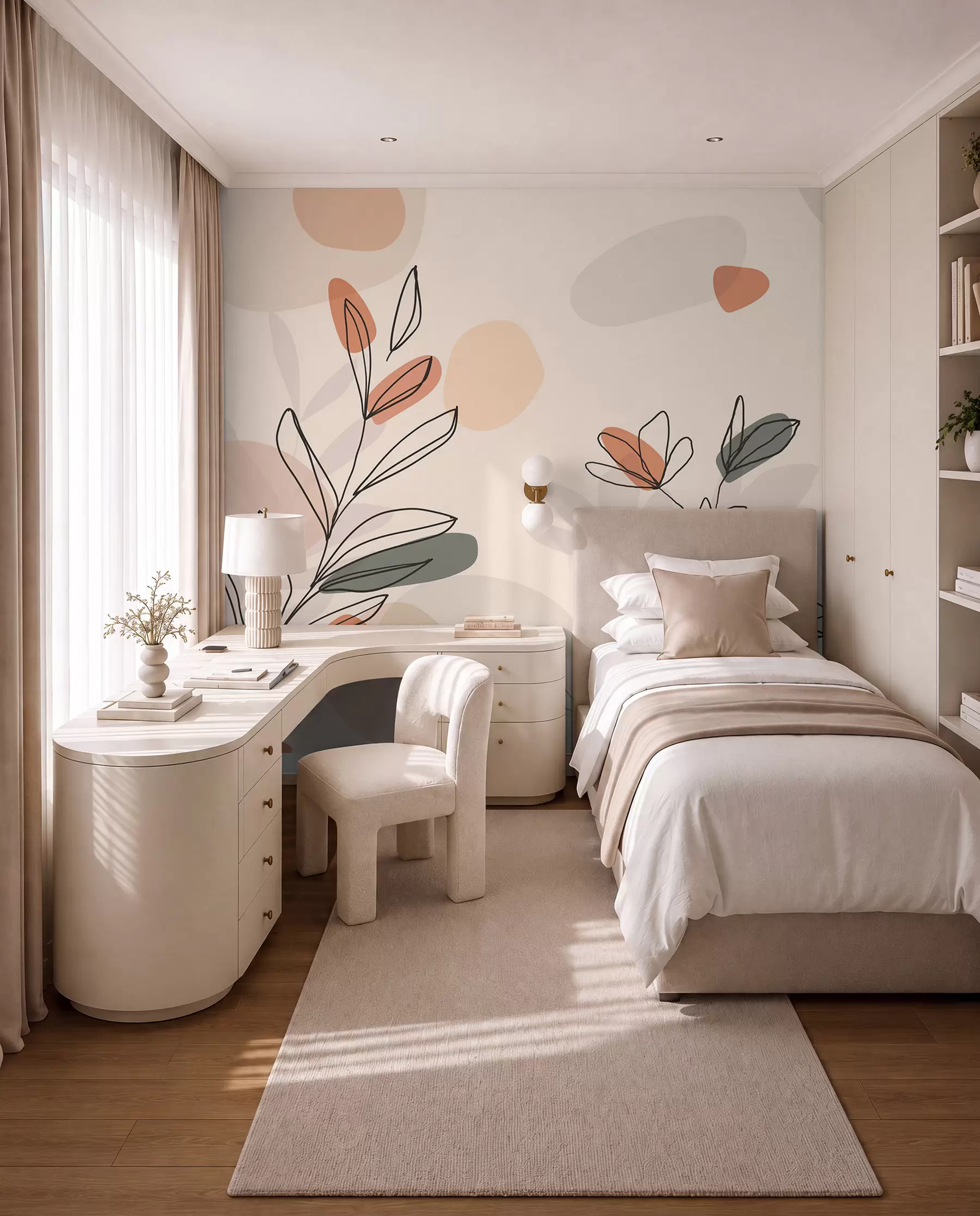 wall murals Livadske stabljike u linijama w02103