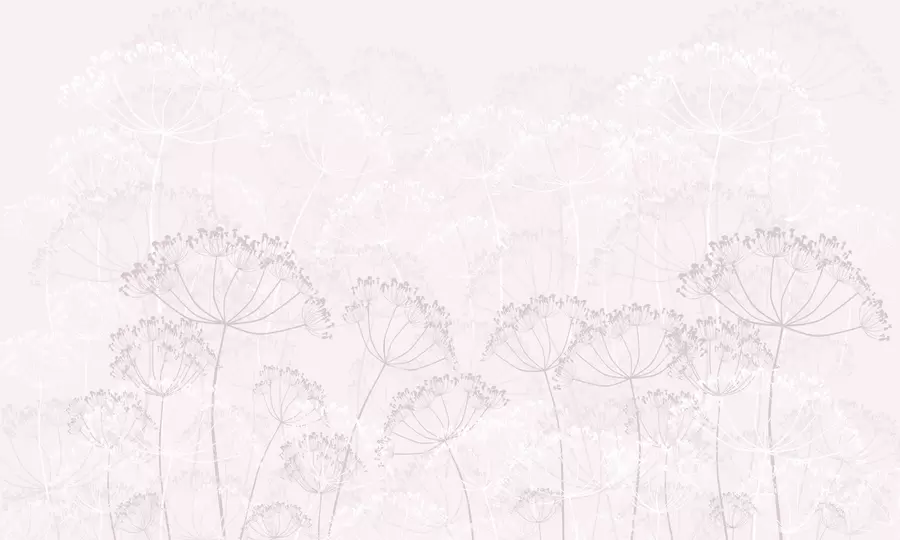 wall murals Крхке биљке минимализам розе боје w02105