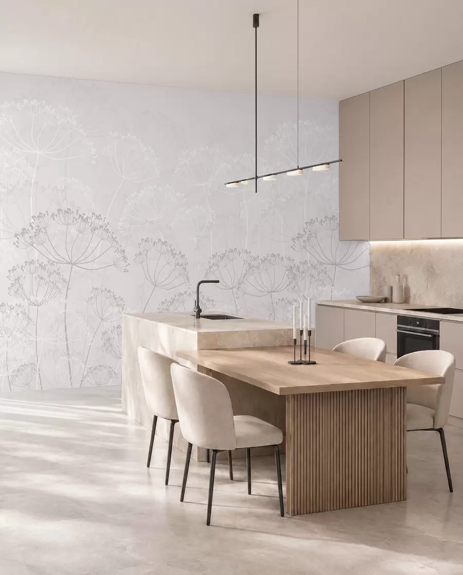 wall murals Крхке биљке минимализам розе боје w02105