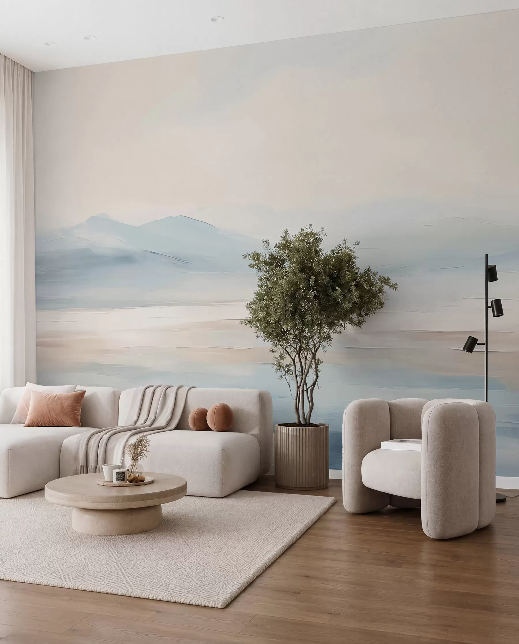 wall murals Obala jezera u akvarelu w02113