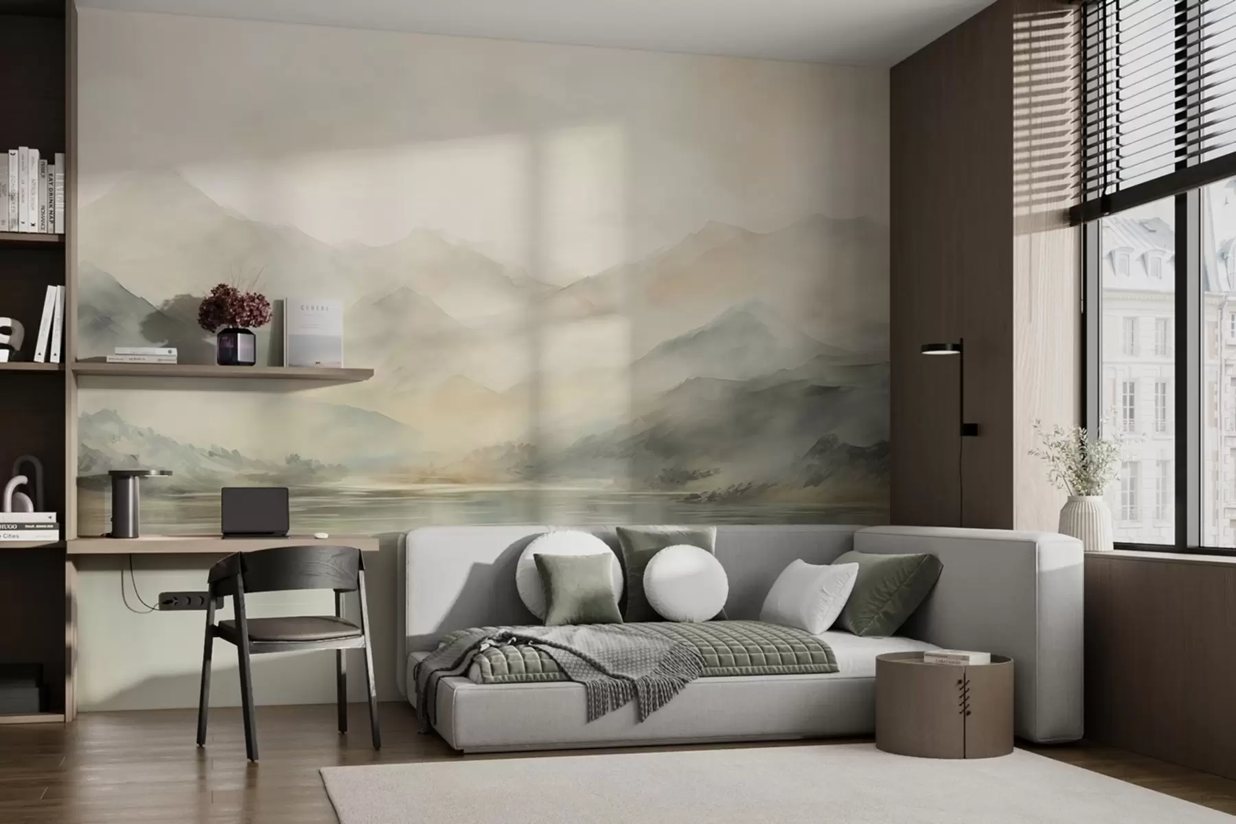 wall murals Сликани акварел планински пејзаж w02115
