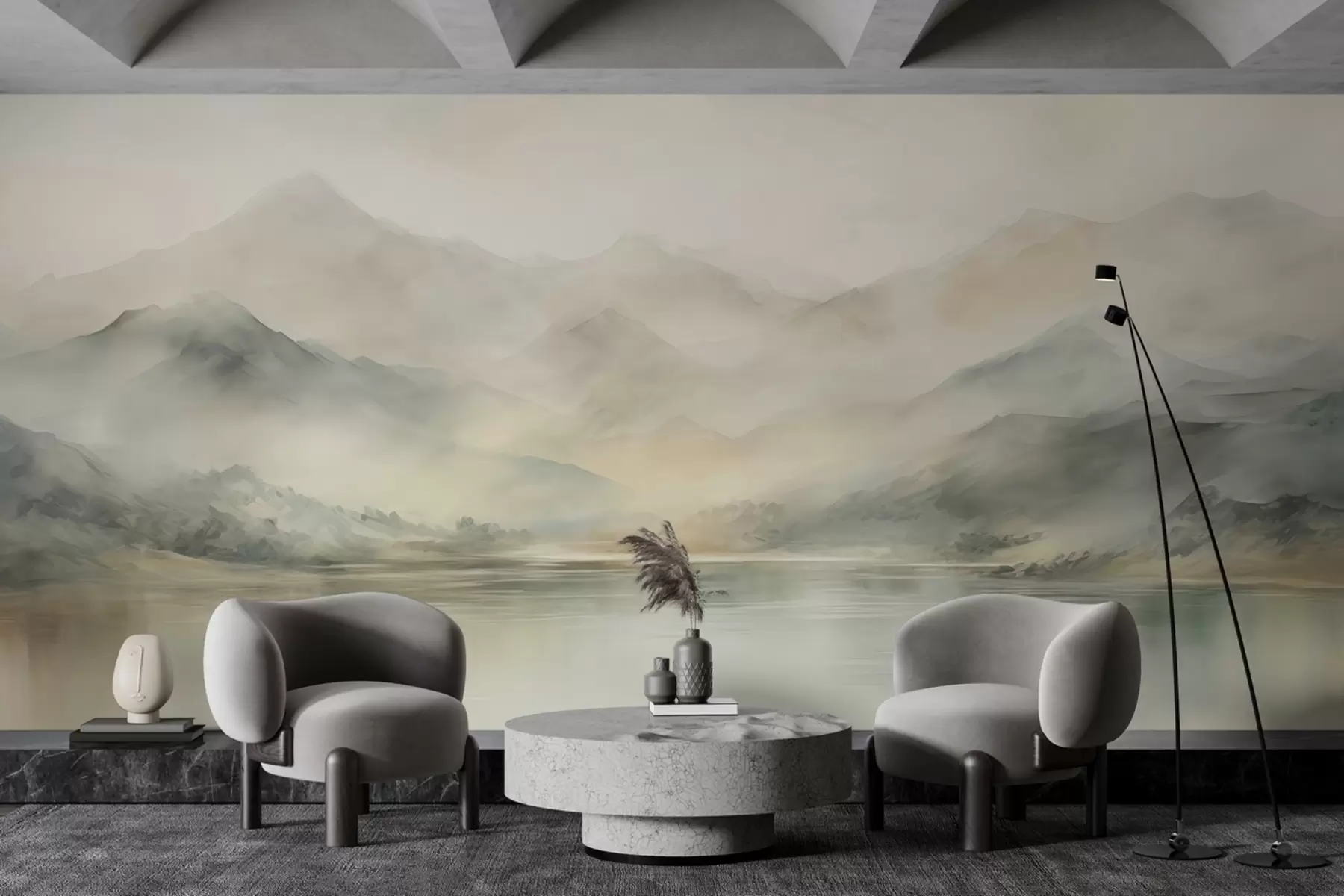 wall murals Сликани акварел планински пејзаж w02115