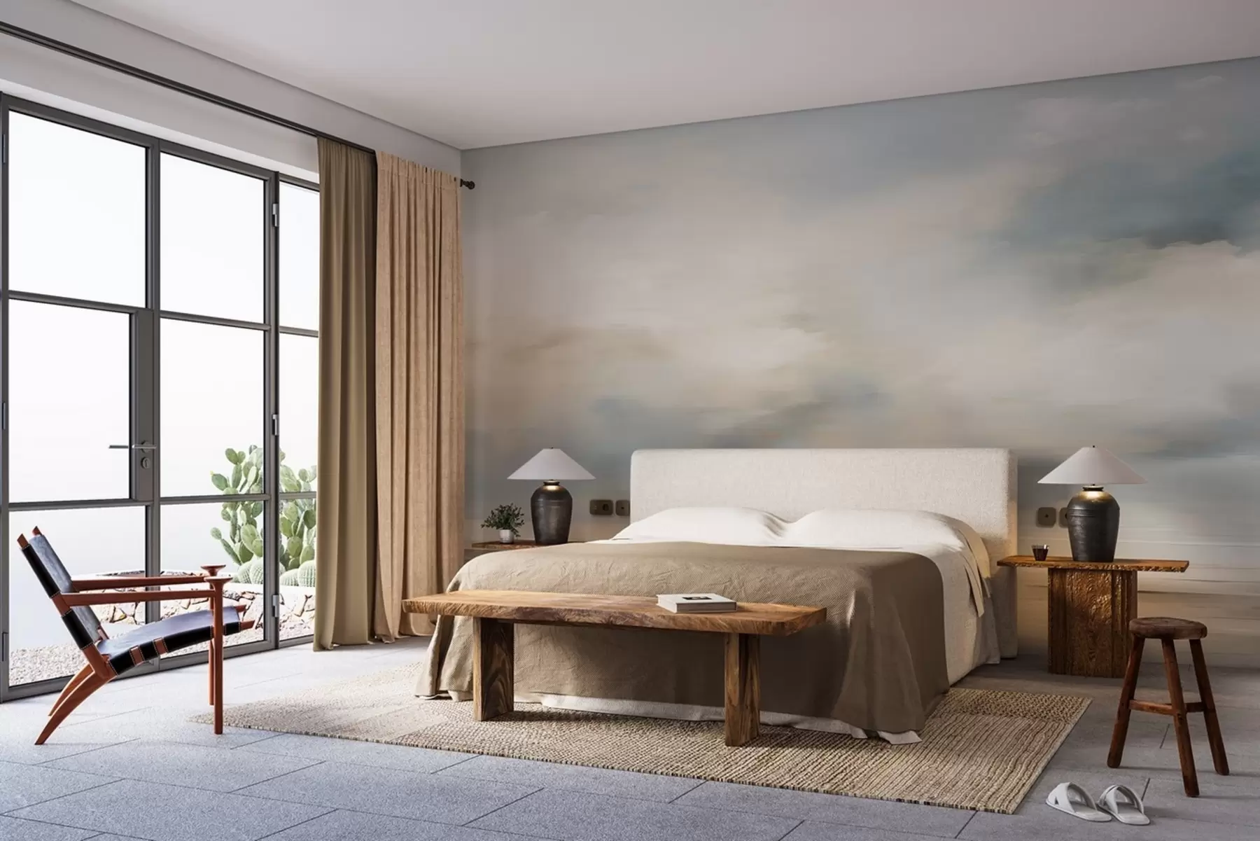 wall murals More i nebo u akvarelu w02116