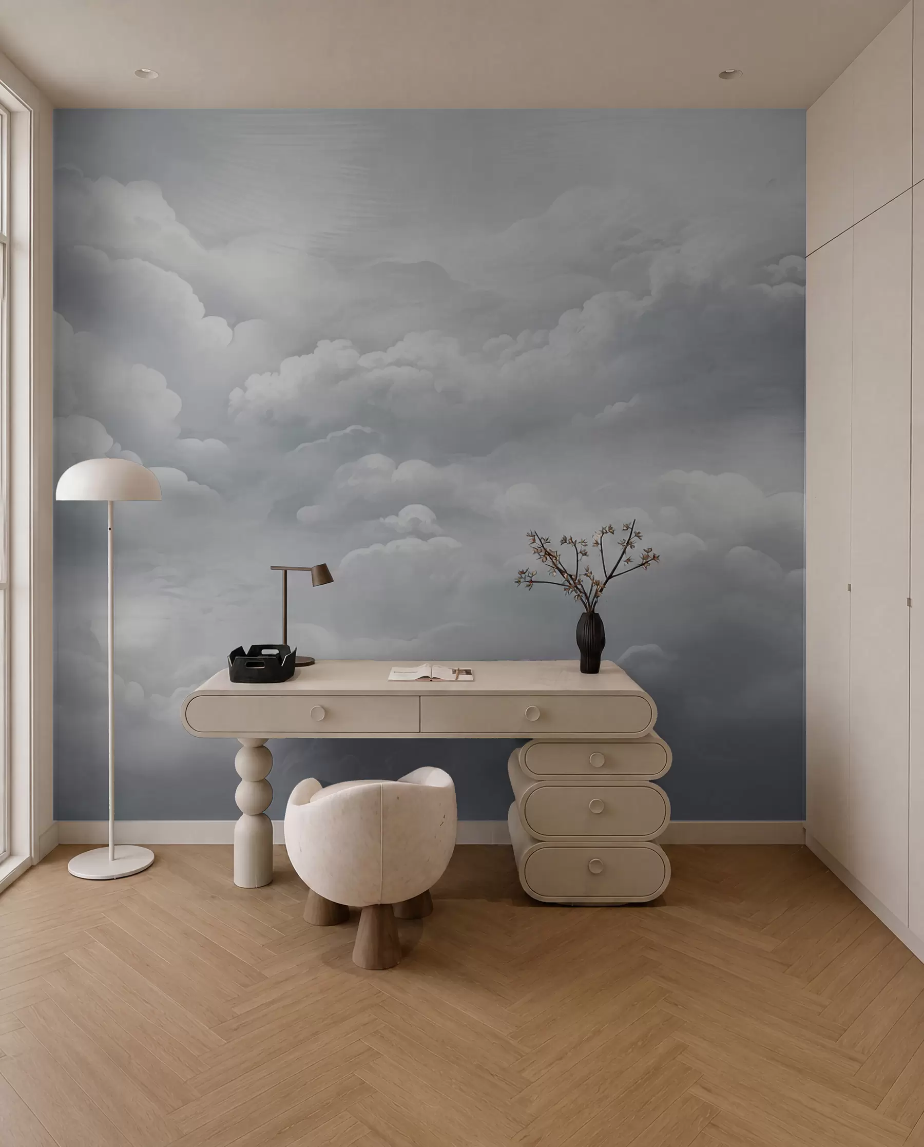 wall murals Srebrni svod oblaka w02189v1