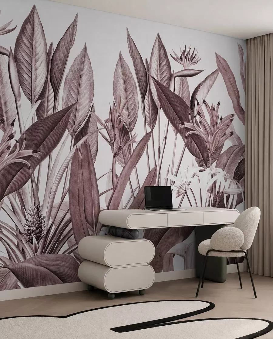 wall murals Džungla u ružičastom mastilu u96833v1