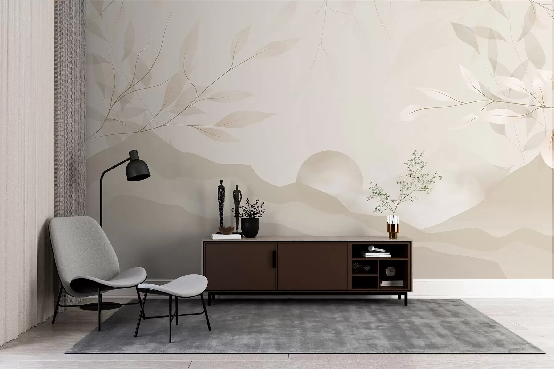 wall murals Спокојан пејзаж са нежним нијансама w00536v2