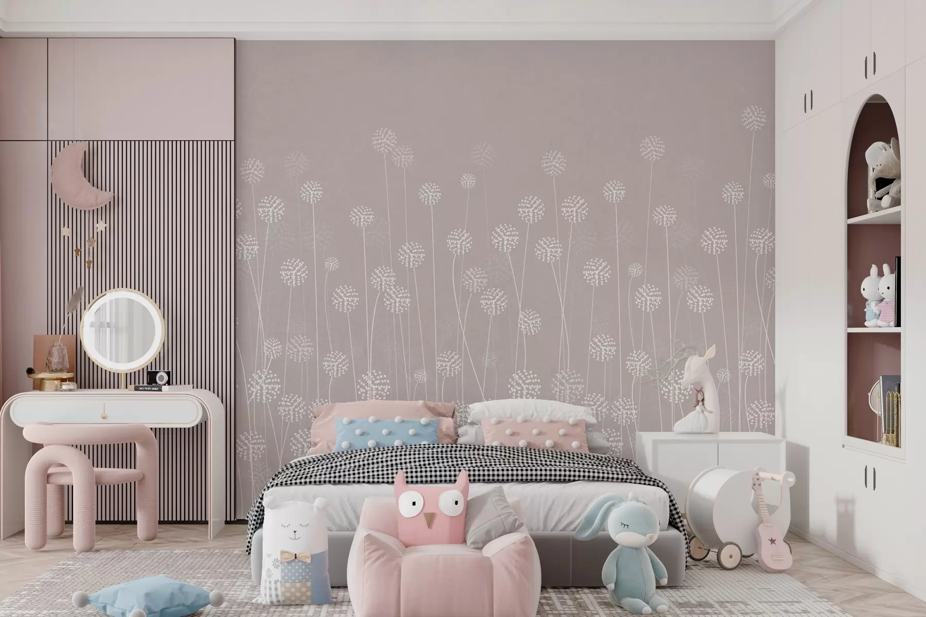 wall murals Нежно цвеће на мекој позадини w00613v2