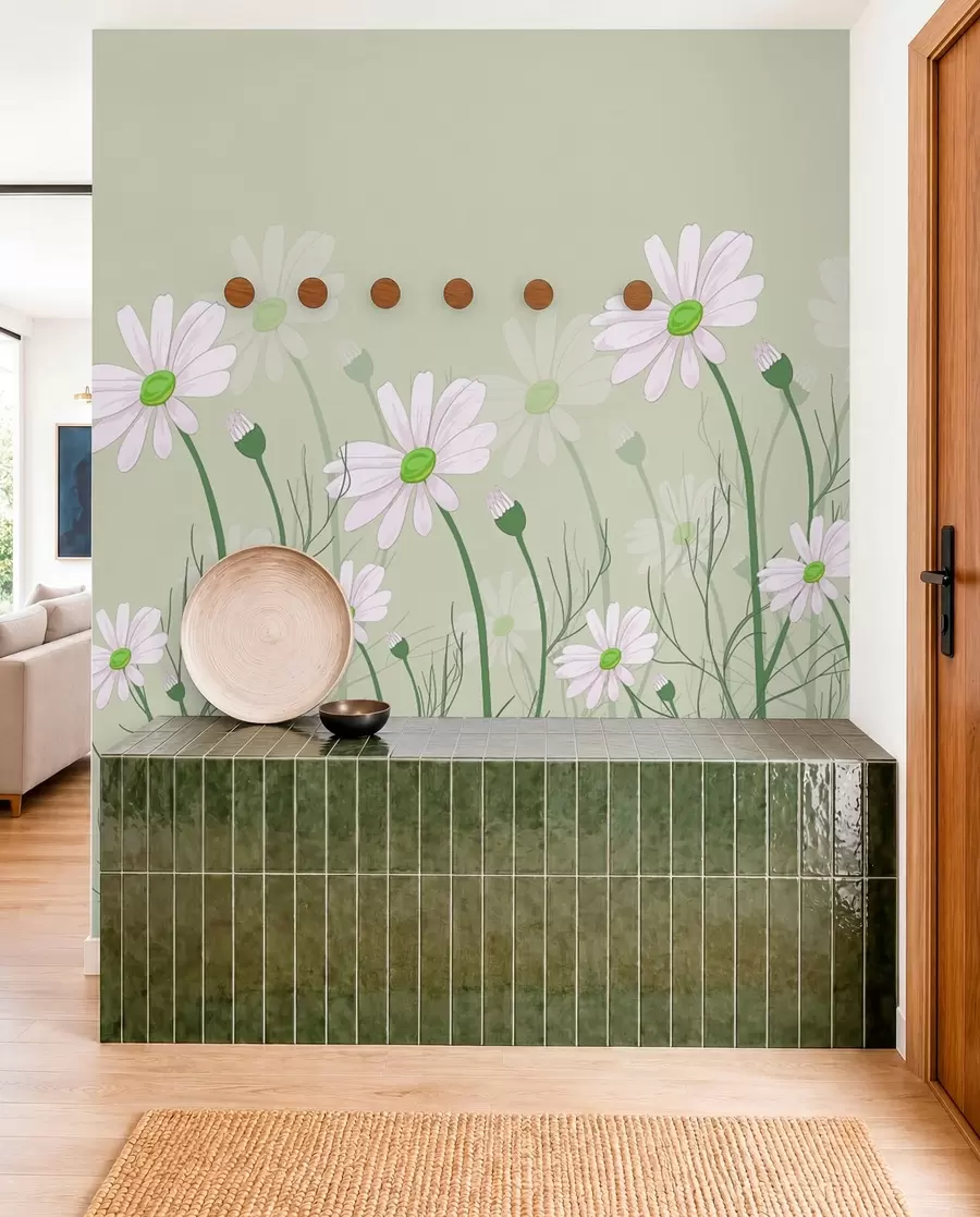 wall murals Нежни цветови плешу на поветарцу w00802v2