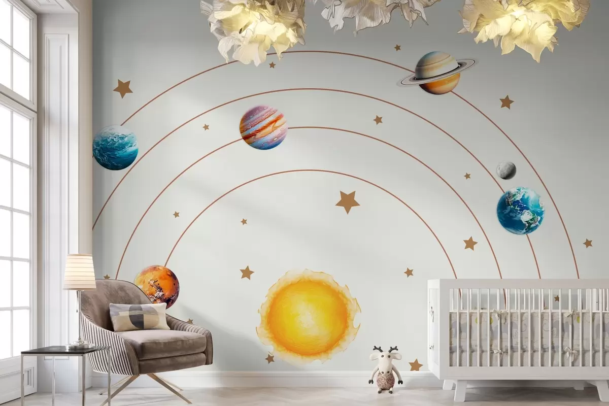 wall murals Заједно истражујући соларни систем w00810