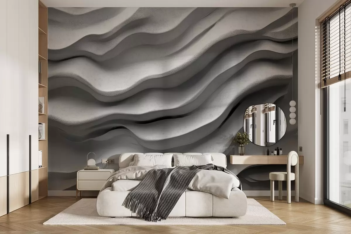 wall murals Бетонска текстура глатког рељефа w02233