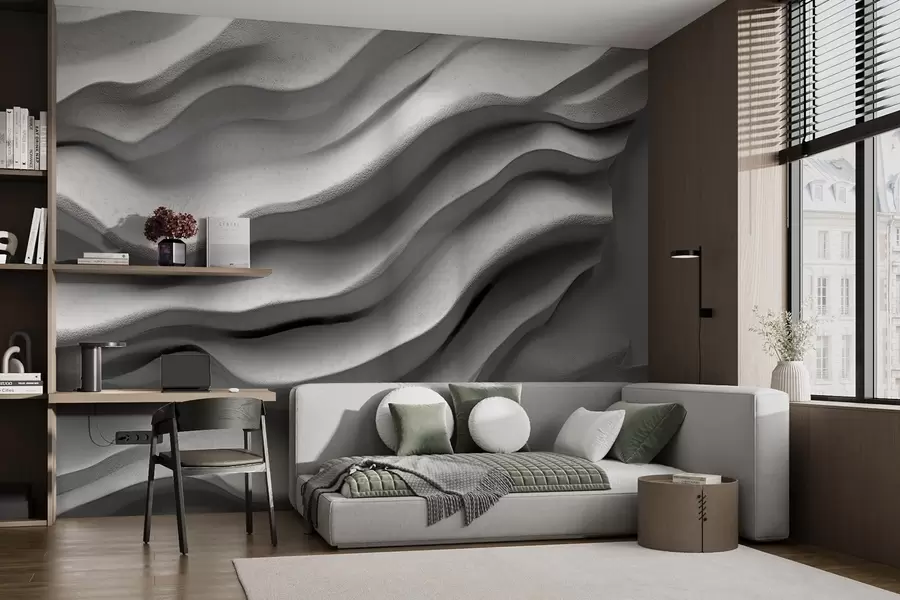 wall murals Бетонска текстура глатког рељефа w02233