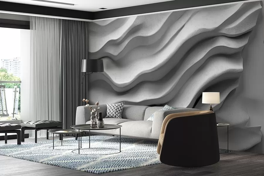wall murals Бетонска текстура глатког рељефа w02233