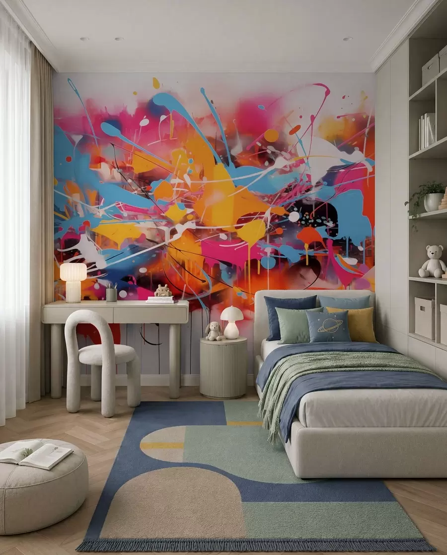 wall murals Električne mrlje boje w02219