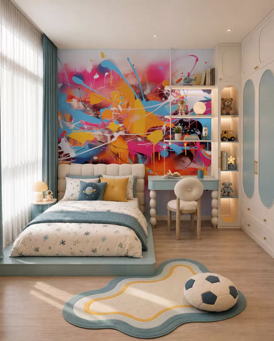 wall murals Električne mrlje boje w02219