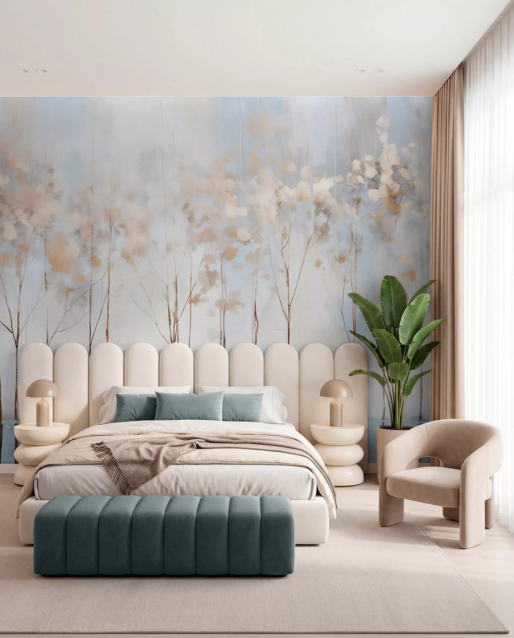 wall murals Studija zimskog drveća w08430