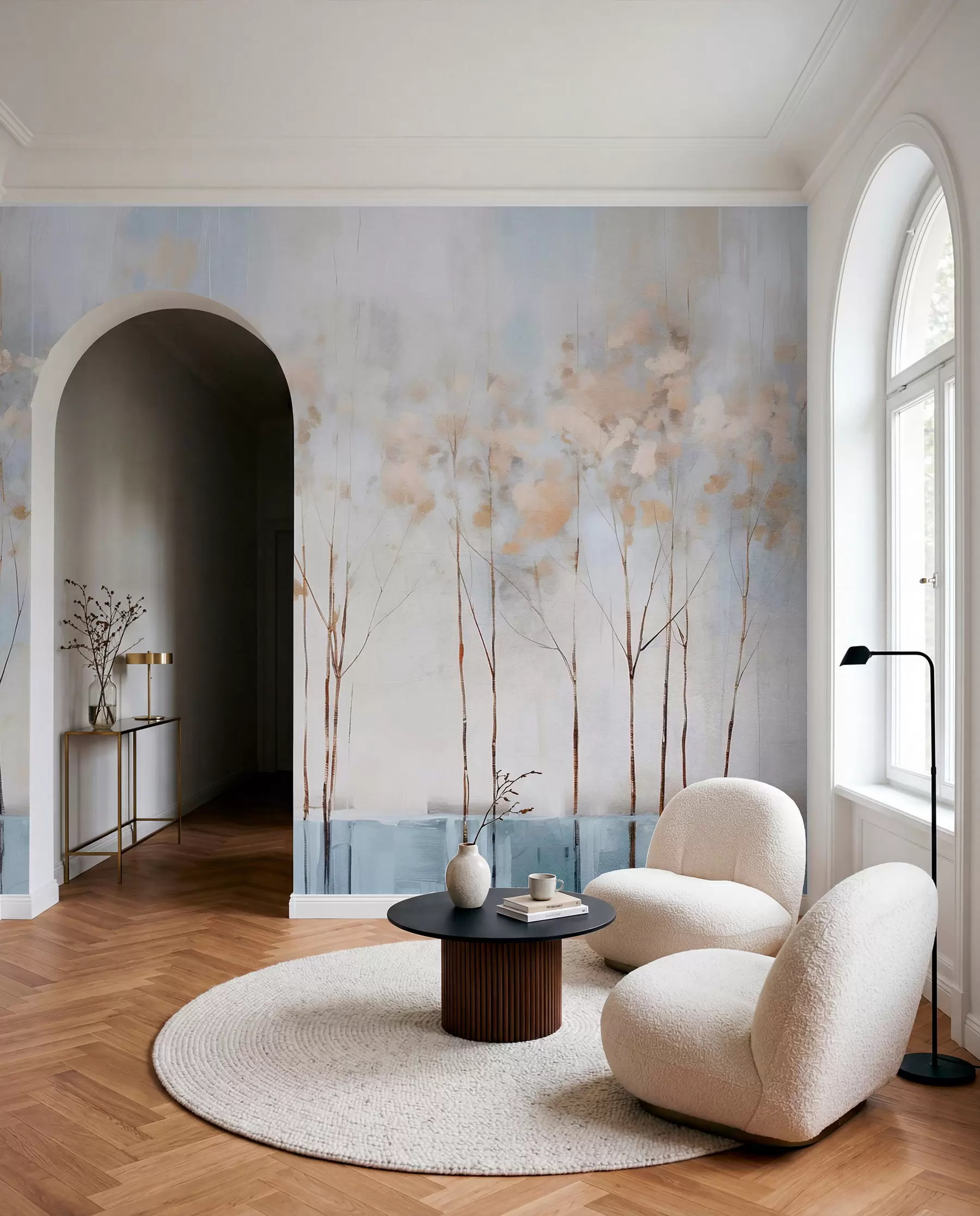 wall murals Studija zimskog drveća w08430