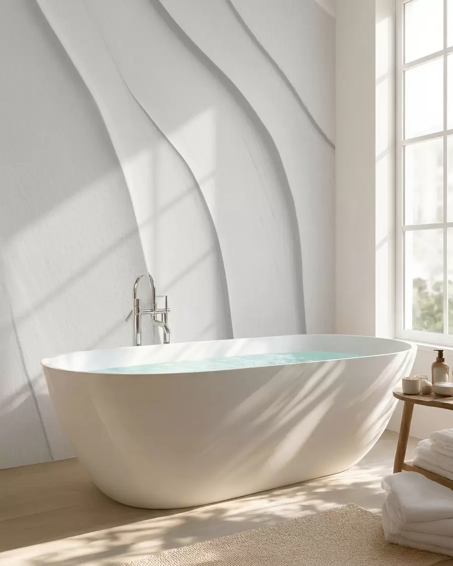 wall murals Presavijeni beli lukovi w02298