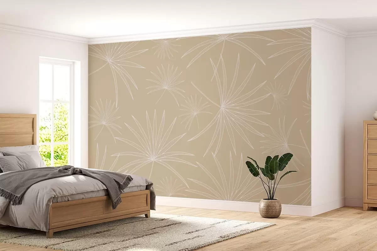 wall murals Шематске слике палминог лишћа w02257