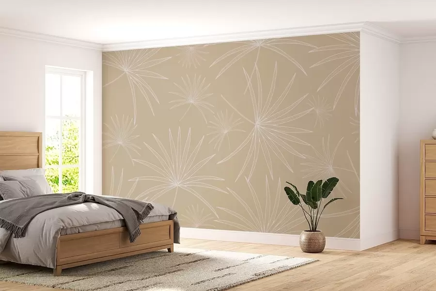 wall murals Шематске слике палминог лишћа w02257