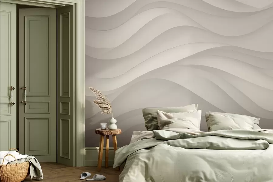wall murals Сиви таласи у меким тоновима w02314